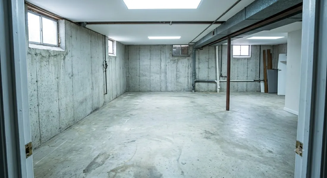Clean empty basement after junk removal in Marietta
